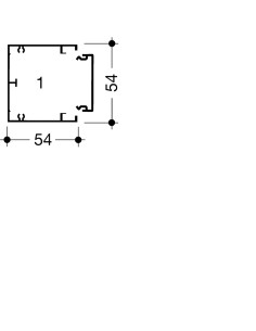 Canal de cablu GBD 50x50mm 2
