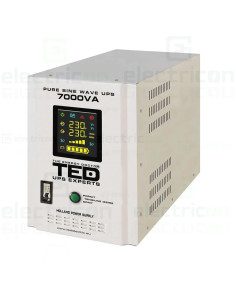 UPS 7000VA 5000W, cu suport de 4 acumulatori (neinclusi), TED Electric, TED001696