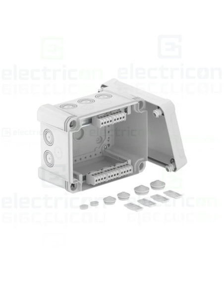 Doze de derivație X10 T LGR cu banda de borne 177x137x100, OBO Bettermann, 2005 206