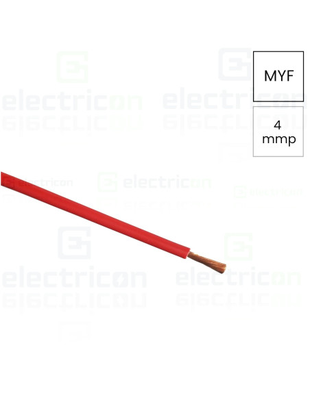 Conductor H07V-K 1x4 mm² (MYF 1x4) rosu