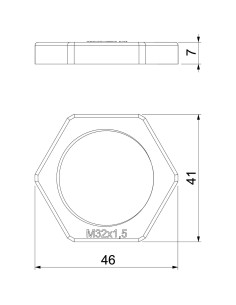 Contrapiuliță, filet metric, M32 x1.5, 116 M32 LGR PS, gri deschis, OBO Bettermann, 2049 554 2