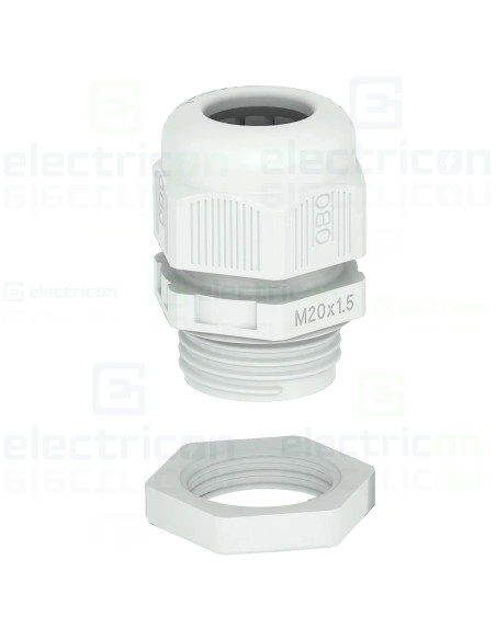 Presetupă filet metalic cu contrapiuliță, gri deschis, M50 x 1,5, V-TEC VM50+ LGR, OBO Betterman, 2022 774