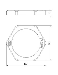 Contrapiuliță, filet metric, M50 x1.5, 116 M50 LGR PS, gri, OBO Bettermann, 2049 570 2