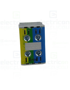 Clemă pe șină 2x50/2x50mm2 verde/galben/albastru Morek MAA2050P10