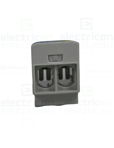 Clemă pe șină 2x50/2x50mm2 verde/galben/albastru Morek MAA2050P10