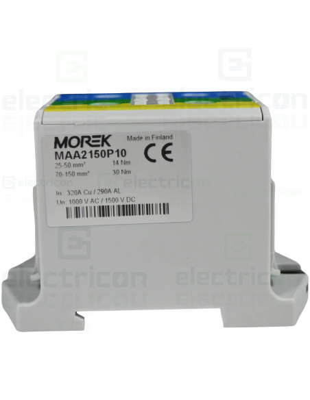 Clemă pe șină 2x150/2x150mm2 verde/galben/albastru OTL-PEN150 Morek MAA2150P10