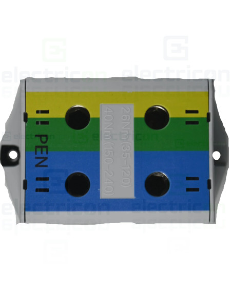 Clemă pe șină 2x240/2x240mm2 verde/galben/albastru OTL240 Morek MAA2240P10