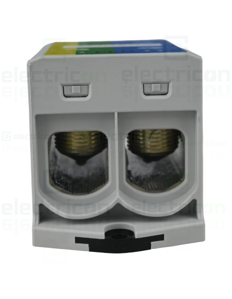 Clemă pe șină 2x240/2x240mm2 verde/galben/albastru OTL240 Morek MAA2240P10