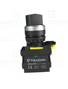 Comutator 3 poziții, cu braț, 2×NO, 5A/230V AC-15, IP65 , Tracon Electric, NYK3-S31BK 2