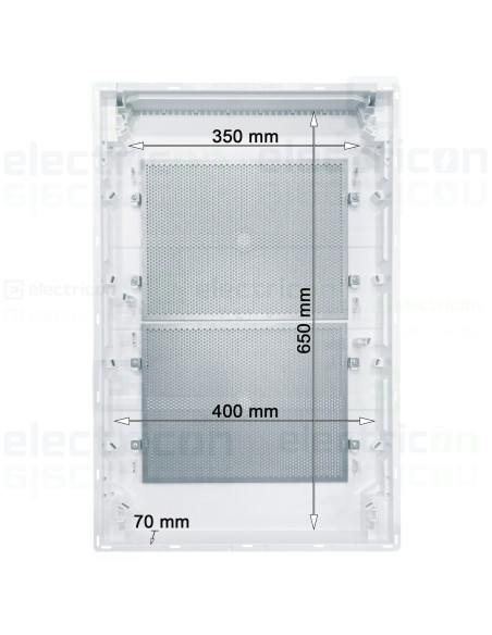 Tablou multimedia, incastrat, 72 module (4x18), ușă albă, IP30, Golf, Hager, VF418PZF