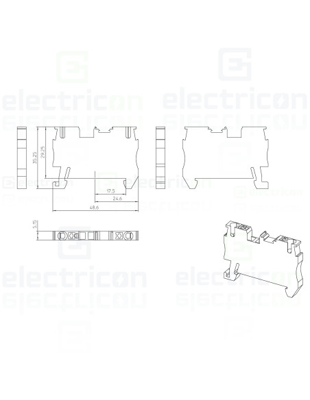 Clema șir, 2 conexiuni, 2.5mm2, gri, PT 2,5 Phoenix Contact, 3209510