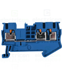 Clema șir, de trecere, cu capac, 3 conexiuni, 2,5 mm²,albastru, PT 2,5 TWIN BU, Phoenix Contact, 3209552