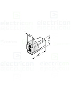 Conector, clemă rapidă, PUSH WIRE, 2 conexiuni, Wago, 773-602 2