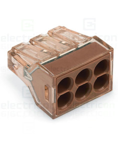 Conector, clemă rapidă, PUSH WIRE, 6 conexiuni, Wago, 773-606