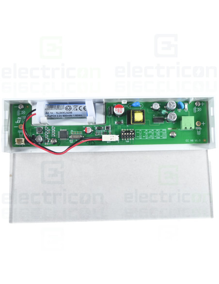 Corp de iluminat de siguranta (tip EXIT) K9 montaj universal autonomie 8h autotest 20m IP40 3W LED, Schrack, NLK9MU003S