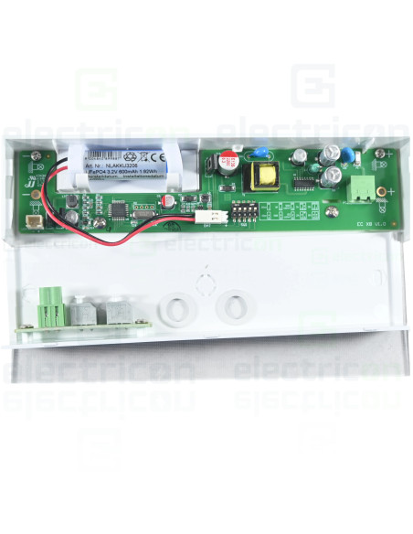 Corp de iluminat de siguranta (tip EXIT) K9 montaj universal autonomie 8h autotest 20m IP40 3W LED, Schrack, NLK9MU003S