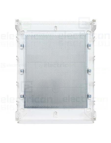 Tablou multimedia, aparent, 54 module (3x18), ușă albă, IP30, Golf, Hager, VS318PZF  