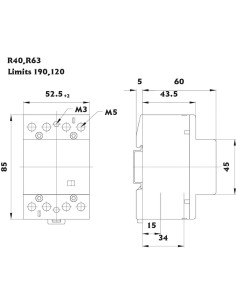 Contactor modulat R 63-04 230V 2