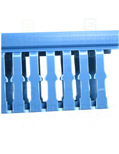 Canal cablu pieptene, BA7, 60x40mm, cu capac PVC, albastru , Hager, BA760040BL 2