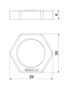 Contrapiulita, filet metric, gri, M20, LFR PS, OBO Bettermann, 2049538 2