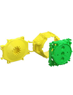 Doza aparataj pentru beton, etans, adancime 59 mm, verde - galben, Kaiser, 1255-01