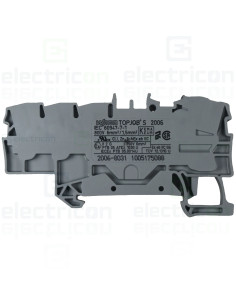 Clema sir derivatie 1×6 mm², 6×1,5 mm² . cu capac gri, Wago, 2006-8031