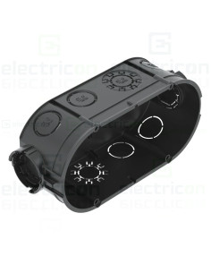 Doză aparataj dublă, sub tencuială,UG 46-DV,  2xØ60 mm,  pentru țevi 20/25 mm, OBO Bettermann 2003722