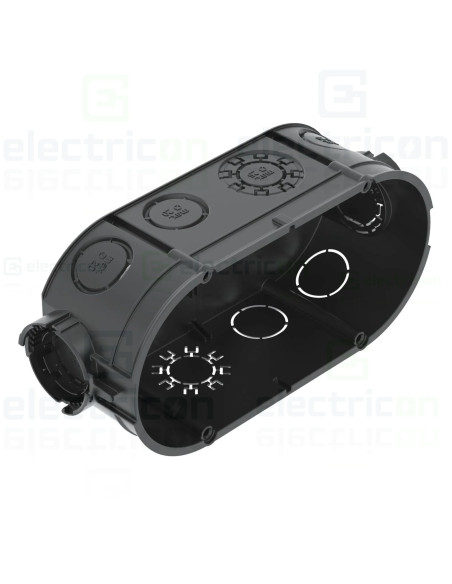 Doză aparataj dublă, sub tencuială,UG 46-DV,  2xØ60 mm,  pentru țevi 20/25 mm, OBO Bettermann 2003722