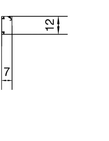 Canal cablu LFR070120 7x12mm PVC alb, Hager,LFR0701209016A
