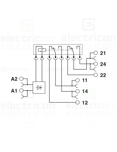 Modul releu, 230VAC/220VDC, 2 contacte, PLC-RPT-230UC/21-21/MS, Phoenix Contact, 2910523