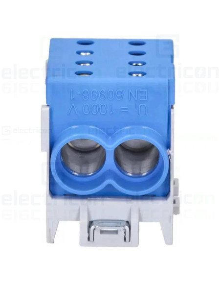 Clema de derivatie, 1P, fixare pe sina DIN, 10-70mm², albastru, Hager, KH70B