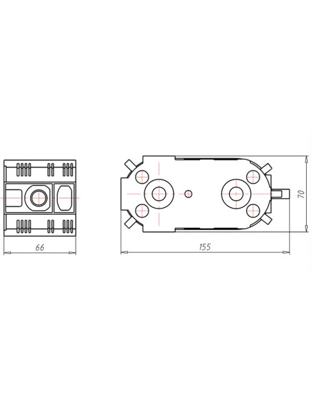 Doza aparataj, , Ø71 mm, etanșă, cu buzunar, ECON, Kaiser, 1068-26