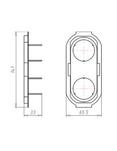 Capac de semnalizare pentru doze duble UP¹ (1656-26) , reutilizabil, Kaiser, 1181-16 2