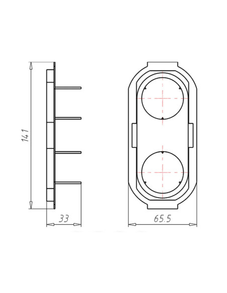 Capac de semnalizare pentru doze duble UP¹ (1656-26) , reutilizabil, Kaiser, 1181-16