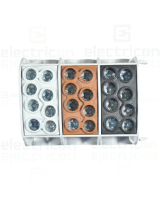 Clemă derivație Cu-Al, 35mm², 3P, izolată, maro/negru/gri, Schrack, IKA26283-A