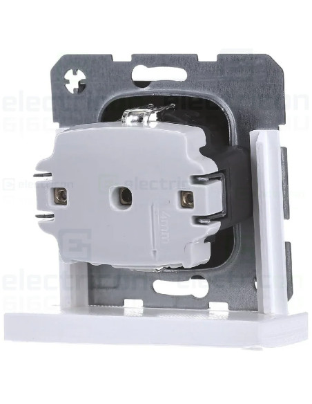 Priză schuko, 250 VAC, 16A, antracit, mat, Berker B.3/B.7, Hager, 47431606