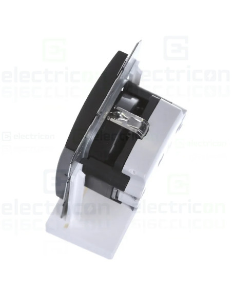 Priză schuko, 250 VAC, 16A, antracit, mat, Berker B.3/B.7, Hager, 47431606