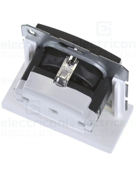 Priză schuko, 250 VAC, 16A, antracit, mat, Berker B.3/B.7, Hager, 47431606