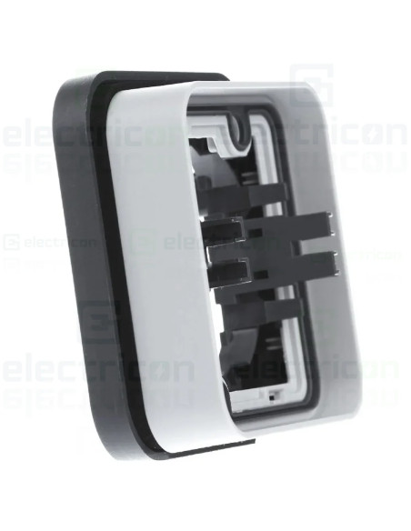 Ramă pentru montaj îngropat cu garnitură, Berker W.1, gri, Hager, 13283505