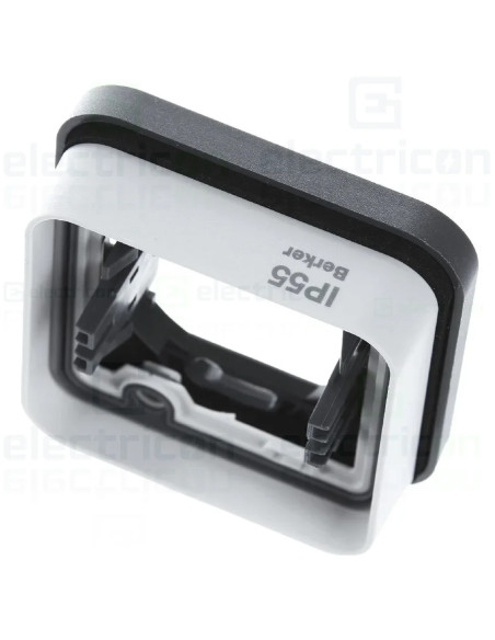 Ramă pentru montaj îngropat cu garnitură, Berker W.1, gri, Hager, 13283505