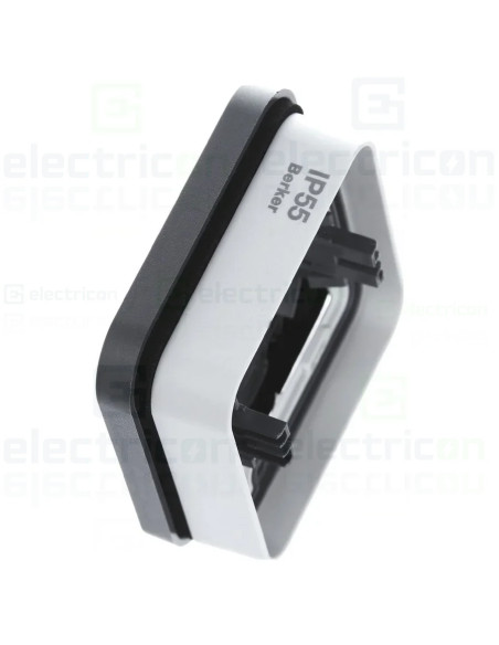 Ramă pentru montaj îngropat cu garnitură, Berker W.1, gri, Hager, 13283505