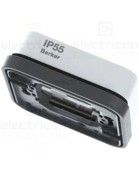 Ramă pentru montaj îngropat cu garnitură, Berker W.1, gri, Hager, 13283505