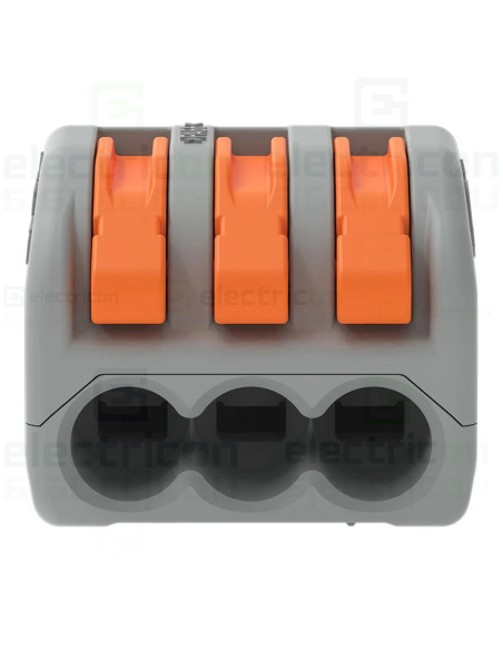 Clema de legatură pentru fir lițat, 3x0.08-4 mm², Wago, 222-413