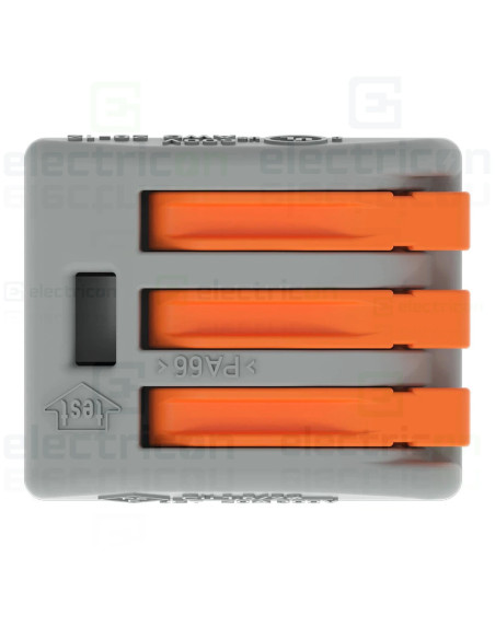 Clema de legatură pentru fir lițat, 3x0.08-4 mm², Wago, 222-413