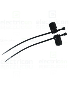 Suport bride plastic cu bridă preasamblată 4.8x286 mm, negru, Celo, 94TBBL