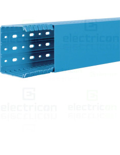 Canal cablu PVC pieptene, 80x100mm albastru, Hager, BA780100BL