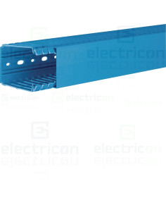 Canal cablu pieptene, PVC, 80x60mm albastru, Hager, BA780060BL