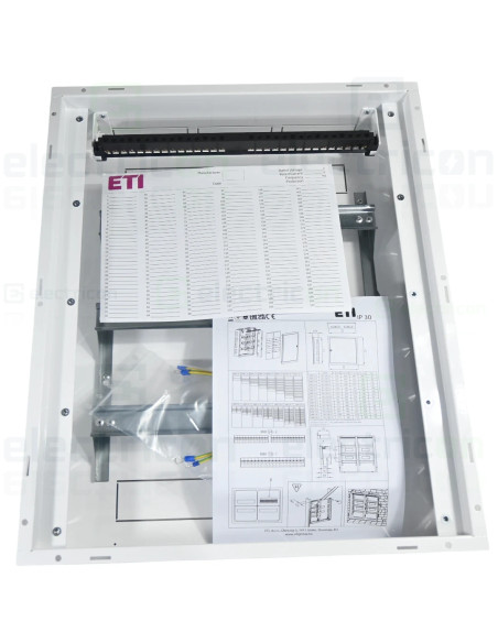 Tablou de sigurante 3x18, 54 module incastrat cu usa metalica, MBF18-3, ETI, 001108102