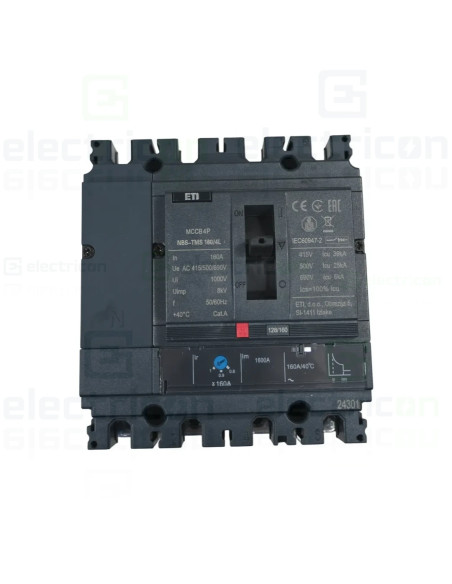 Intrerupator automat NBS-TMS 160/4L 160A 4P 8kV, ETI, 004673019