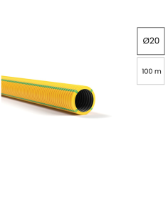 Copex tub protecție flexibil galben, protectie electromagnetica, pt. cabluri telecomunicatii, rola 100m, 20mm, 320N, Kouvidis